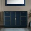 WOODBRIDGE Venice 48"x21"x33" Solid Wood Bath Vanities Cabinet Only With Drawers In Navy Blue And Gold Hardware, Venice-4821-Navy Blue-G -Woodbridgebath Shop 20220902103517W5OMVZV1 thumb 600x600