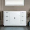WOODBRIDGE Venice 48"x21"x33" Solid Wood Bath Vanities Cabinet Only With Drawers In White And Brushed Nickel Hardware, Venice-4821-White-BN -Woodbridgebath Shop 20220902103611W5OMVZV1 thumb 600x600