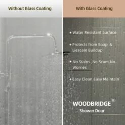 WOODBRIDGE Frameless Shower Doors 56-60" Width X 76"Height With 5/16"(8mm) Clear Tempered Glass, 2 Ways Opening & Double Sliding In Brushed Nickel Finish -Woodbridgebath Shop 20220909225955W5OMVZV1 thumb 600x600