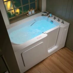 WOODBRIDGE 60 In. X 30 In. Right Hand Walk-In Air & Whirlpool Jets Hot Tub With Quick Fill Faucet With Hand Shower, White High Glass Acrylic Tub With Computer Control Panel, WB603038R -Woodbridgebath Shop 20220927094425W5OMVZV1 thumb 600x600