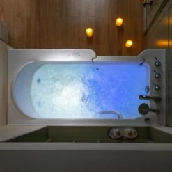 WOODBRIDGE 60 In. X 30 In. Left Hand Walk-In Air & Whirlpool Jets Hot Tub With Quick Fill Faucet With Hand Shower, White High Glass Acrylic Tub With Computer Control Panel, WB603038L -Woodbridgebath Shop 20220927101253W5OMVZV1 thumb 600x600