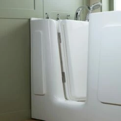 WOODBRIDGE 60 In. X 30 In. Left Hand Walk-In Air & Whirlpool Jets Hot Tub With Quick Fill Faucet With Hand Shower, White High Glass Acrylic Tub With Computer Control Panel, WB603038L -Woodbridgebath Shop 20220927101255W5OMVZV1 thumb 600x600