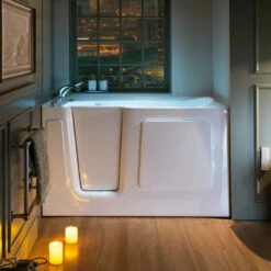 WOODBRIDGE 60 In. X 30 In. Left Hand Walk-In Air & Whirlpool Jets Hot Tub With Quick Fill Faucet With Hand Shower, White High Glass Acrylic Tub With Computer Control Panel, WB603038L -Woodbridgebath Shop 20220927101412W5OMVZV1 thumb 600x600