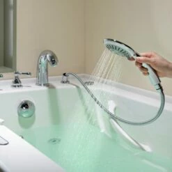 WOODBRIDGE 54 In. X 30 In. Right Hand Walk-In Air & Whirlpool Jets Hot Tub With Quick Fill Faucet With Hand Shower, White High Glass Acrylic Tub With Computer Control Panel, WB543038R -Woodbridgebath Shop 20220927103500W5OMVZV1 thumb 600x600