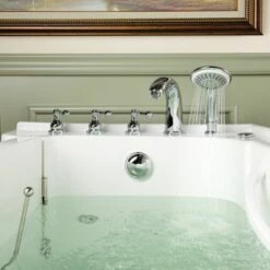 WOODBRIDGE 54 In. X 30 In. Right Hand Walk-In Air & Whirlpool Jets Hot Tub With Quick Fill Faucet With Hand Shower, White High Glass Acrylic Tub With Computer Control Panel, WB543038R -Woodbridgebath Shop 20220927103638W5OMVZV1 thumb 600x600