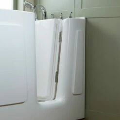 WOODBRIDGE 54 In. X 30 In. Right Hand Walk-In Air & Whirlpool Jets Hot Tub With Quick Fill Faucet With Hand Shower, White High Glass Acrylic Tub With Computer Control Panel, WB543038R -Woodbridgebath Shop 20220927103647W5OMVZV1 thumb 600x600