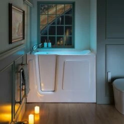 WOODBRIDGE 54 In. X 30 In. Left Hand Walk-In Air & Whirlpool Jets Hot Tub With Quick Fill Faucet With Hand Shower, White High Glass Acrylic Tub With Computer Control Panel, WB543038L -Woodbridgebath Shop 20220927104736W5OMVZV1 thumb 600x600