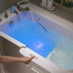 WOODBRIDGE 54 In. X 30 In. Left Hand Walk-In Air & Whirlpool Jets Hot Tub With Quick Fill Faucet With Hand Shower, White High Glass Acrylic Tub With Computer Control Panel, WB543038L -Woodbridgebath Shop 20220927105303W5OMVZV1 thumb 600x600