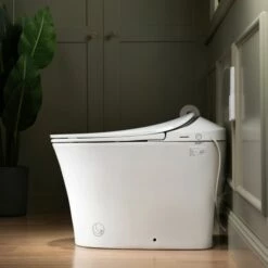 WOODBRIDGE LT610 One Piece Elongated Smart Toilet Bidet With Massage Washing, Auto Open And Close Seat And Lid, Auto Flush, Heated Seat And Integrated Multi Function Remote Control, White -Woodbridgebath Shop 20221011153614W5OMVZV1 thumb 600x600