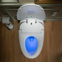 WOODBRIDGE LT610 One Piece Elongated Smart Toilet Bidet With Massage Washing, Auto Open And Close Seat And Lid, Auto Flush, Heated Seat And Integrated Multi Function Remote Control, White -Woodbridgebath Shop 20221011153617W5OMVZV1 thumb 600x600