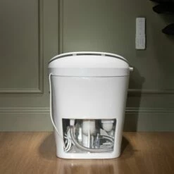 WOODBRIDGE LT610 One Piece Elongated Smart Toilet Bidet With Massage Washing, Auto Open And Close Seat And Lid, Auto Flush, Heated Seat And Integrated Multi Function Remote Control, White -Woodbridgebath Shop 20221011154122W5OMVZV1 thumb 600x600