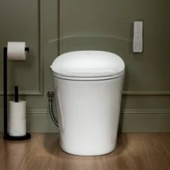 WOODBRIDGE LT610 One Piece Elongated Smart Toilet Bidet With Massage Washing, Auto Open And Close Seat And Lid, Auto Flush, Heated Seat And Integrated Multi Function Remote Control, White -Woodbridgebath Shop 20221011154132W5OMVZV1 thumb 600x600
