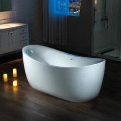 WOODBRIDGE 71" X 31-1/2" Whirlpool Water Jetted And Air Bubble Freestanding Heated Soaking Combination Bathtub, BJ300 -Woodbridgebath Shop 20221020114557W5OMVZV1 thumb 600x600