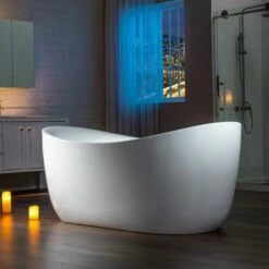 WOODBRIDGE 71" X 31-1/2" Whirlpool Water Jetted And Air Bubble Freestanding Heated Soaking Combination Bathtub, BJ300 -Woodbridgebath Shop 20221020114606W5OMVZV1 thumb 600x600
