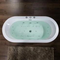 WOODBRIDGE 66-1/2" X 31-7/8" Whirlpool Water Jetted And Air Bubble Freestanding Heated Soaking Combination Bathtub, BJ200 -Woodbridgebath Shop 20221020115653W5OMVZV1 thumb 600x600