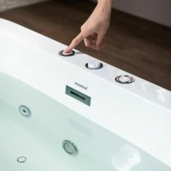 WOODBRIDGE 66-1/2" X 31-7/8" Whirlpool Water Jetted And Air Bubble Freestanding Heated Soaking Combination Bathtub, BJ200 -Woodbridgebath Shop 20221020115710W5OMVZV1 thumb 600x600