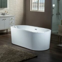 WOODBRIDGE 66-1/2" X 31-7/8" Whirlpool Water Jetted And Air Bubble Freestanding Heated Soaking Combination Bathtub, BJ200 -Woodbridgebath Shop 20221020115900W5OMVZV1 thumb 600x600