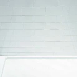 WOODBRIDGE Solid Surface 3-Panel Shower Wall Kit, 36-in L X 60-in W X 75-in H, Staggered Brick Pattern, High Gloss White Finish -Woodbridgebath Shop 20221026154735W5OMVZV1 thumb 600x600
