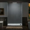 WOODBRIDGE Solid Surface 3-Panel Shower Wall Kit, 36-in L X 60-in W X 75-in H, Stacked Block In A Staggered Vertical Pattern. Matte Grey Finish -Woodbridgebath Shop 20221027140952W5OMVZV1 thumb 600x600
