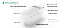 WOODBRIDGE B0960S Auto Flush, Auto Open & Auto Close, 1.28 GPF Single Flush Toilet With Intelligent Smart Bidet Seat And Wireless Remote Control, Chair Height -Woodbridgebath Shop 20230113141839XULWVD0F
