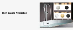 WOODBRIDGE F0002CHSQ Fusion Single Handle Floor Mount Freestanding Tub Filler Faucet With Square Shape Comfort Grip Hand Shower In Polished Chrome Finish. -Woodbridgebath Shop 202301311153252WOK3EDC