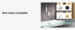 WOODBRIDGE F0004CH Contemporary Single Handle Floor Mount Freestanding Tub Filler Faucet With Hand Shower In Chrome Finish. -Woodbridgebath Shop 20230131165613THP576SD
