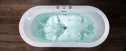 WOODBRIDGE 66-1/2" X 31-7/8" Whirlpool Water Jetted And Air Bubble Freestanding Heated Soaking Combination Bathtub, BJ200 36 WOODBRIDGE 66-1/2" X 31-7/8" Whirlpool Water Jetted And Air Bubble Freestanding Heated Soaking Combination Bathtub, BJ200 -Woodbridgebath Shop 202302101048370Q3QFL83