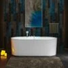 WOODBRIDGE 66-1/2" X 31-7/8" Whirlpool Water Jetted And Air Bubble Freestanding Heated Soaking Combination Bathtub With Tub Filler, BJ200+F0041CH -Woodbridgebath Shop 20230221154614W5OMVZV1 thumb 600x600