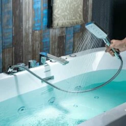 WOODBRIDGE 66-1/2" X 31-7/8" Whirlpool Water Jetted And Air Bubble Freestanding Heated Soaking Combination Bathtub With Tub Filler, BJ200+F0041CH -Woodbridgebath Shop 20230221154811W5OMVZV1 thumb 600x600