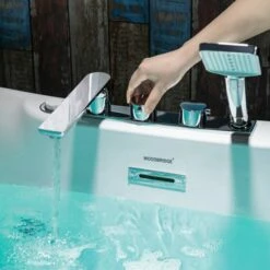 WOODBRIDGE 72" X 35-3/8" Whirlpool Water Jetted And Air Bubble Freestanding Heated Soaking Combination Bathtub With Tub Filler And LED Control Panel , BJ400+F0041CH -Woodbridgebath Shop 20230221161105W5OMVZV1 thumb 600x600