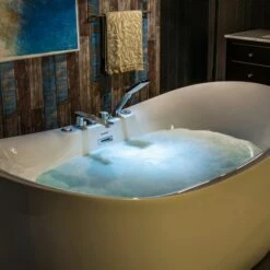 WOODBRIDGE 72" X 35-3/8" Whirlpool Water Jetted And Air Bubble Freestanding Heated Soaking Combination Bathtub With Tub Filler And LED Control Panel , BJ400+F0041CH -Woodbridgebath Shop 20230221161352W5OMVZV1 thumb 600x600