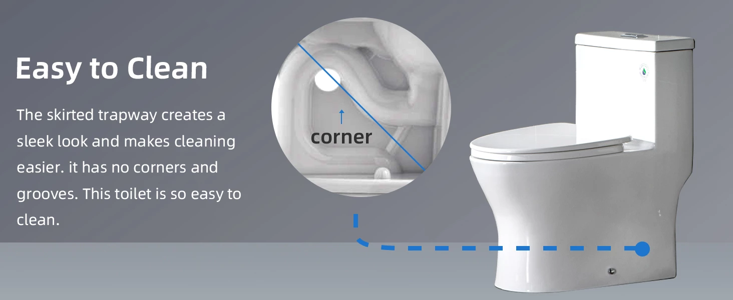 WOODBRIDGE Modern One Piece Dual Flush 1.28 GP Toilet,with Soft Closing Seat, Oil Rubbed Bronze Button B0750-ORB, White 16 WOODBRIDGE Modern One Piece Dual Flush 1.28 GP Toilet,with Soft Closing Seat, Oil Rubbed Bronze Button B0750-ORB, White - Image 14