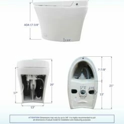 WOODBRIDGE B0970S Smart Bidet Tankless Toilet Elongated One Piece Chair Height, Auto Flush, Foot Sensor Operation, Heated Seat With Integrated Multi Function Remote Control In White -Woodbridgebath Shop 20230306103248W5OMVZV1 thumb 600x600
