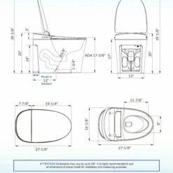 WOODBRIDGE B0970S Smart Bidet Tankless Toilet Elongated One Piece Chair Height, Auto Flush, Foot Sensor Operation, Heated Seat With Integrated Multi Function Remote Control In White -Woodbridgebath Shop 20230306103302W5OMVZV1 thumb 600x600