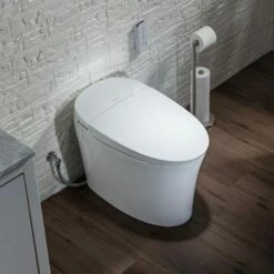 WOODBRIDGE B0970S Smart Bidet Tankless Toilet Elongated One Piece Chair Height, Auto Flush, Foot Sensor Operation, Heated Seat With Integrated Multi Function Remote Control In White -Woodbridgebath Shop 20230306103717W5OMVZV1 thumb 600x600