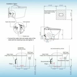 WOODBRIDGE LT610 One Piece Elongated Smart Toilet Bidet With Massage Washing, Auto Open And Close Seat And Lid, Auto Flush, Heated Seat And Integrated Multi Function Remote Control, White -Woodbridgebath Shop 20230321135716W5OMVZV1 thumb 600x600