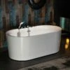 WOODBRIDGE 59" X 31-1/2" Whirlpool Water Jetted And Air Bubble Freestanding Heated Soaking Combination Bathtub With Tub Filler And LED Control Panel, BJ100+F0041CH -Woodbridgebath Shop 20230419143536W5OMVZV1 thumb 600x600
