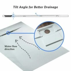 WOODBRIDGE 60-in L X 36-in W Zero Threshold End Drain Shower Base With Reversable Drain Placement, Matching Decorative Drain Plate And Tile Flange, Wheel Chair Access, Low Profile, White -Woodbridgebath Shop 20230428133752W5OMVZV1 thumb 600x600