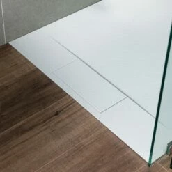 WOODBRIDGE 60-in L X 36-in W Zero Threshold End Drain Shower Base With Reversable Drain Placement, Matching Decorative Drain Plate And Tile Flange, Wheel Chair Access, Low Profile, White -Woodbridgebath Shop 20230428133851W5OMVZV1 thumb 600x600