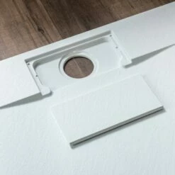 WOODBRIDGE 60-in L X 36-in W Zero Threshold End Drain Shower Base With Reversable Drain Placement, Matching Decorative Drain Plate And Tile Flange, Wheel Chair Access, Low Profile, White -Woodbridgebath Shop 20230428133858W5OMVZV1 thumb 600x600