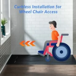 WOODBRIDGE 60-in L X 36-in W Zero Threshold End Drain Shower Base With Reversable Drain Placement, Matching Decorative Drain Plate And Tile Flange, Wheel Chair Access, Low Profile, Black -Woodbridgebath Shop 20230428134230W5OMVZV1 thumb 600x600