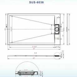 WOODBRIDGE 60-in L X 36-in W Zero Threshold End Drain Shower Base With Reversable Drain Placement, Matching Decorative Drain Plate And Tile Flange, Wheel Chair Access, Low Profile, Black -Woodbridgebath Shop 20230428134241W5OMVZV1 thumb 600x600