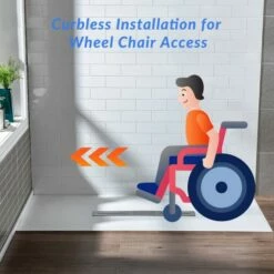 WOODBRIDGE 60-in L X 36-in W Zero Threshold End Drain Shower Base With Center Drain Placement, Matching Decorative Drain Plate And Tile Flange, Wheel Chair Access, Low Profile, White -Woodbridgebath Shop 20230428144729W5OMVZV1 thumb 600x600