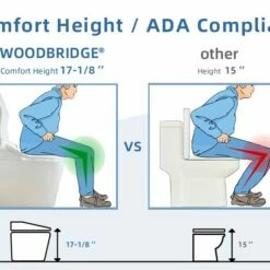 WOODBRIDGE B0960S Auto Flush, Auto Open & Auto Close, 1.28 GPF Single Flush Toilet With Intelligent Smart Bidet Seat And Wireless Remote Control, Chair Height -Woodbridgebath Shop 20230523151624W5OMVZV1 thumb 600x600