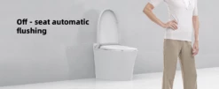 WOODBRIDGE B0970S Smart Bidet Tankless Toilet Elongated One Piece Chair Height, Auto Flush, Foot Sensor Operation, Heated Seat With Integrated Multi Function Remote Control In White -Woodbridgebath Shop 20230529155240W5OMVZV1
