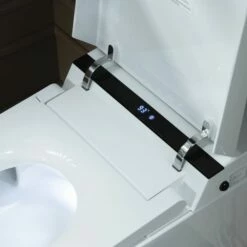Best Seller WOODBRIDGE B0990S One Piece Elongated Smart Toilet Bidet With Auto Open & Close, Auto Flush, Foot Sensor Flush, LED Temperature Display, Heated Seat And Integrated Multi Function Remote Control, White -Woodbridgebath Shop 20230612153235W5OMVZV1 thumb 600x600