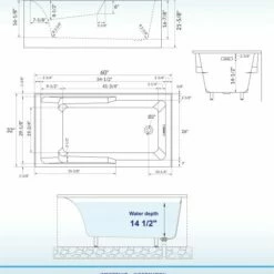 WOODBRIDGE 60" Acrylic Rectangular Alcove Soaking Bathtub In White With Right Drain, Brushed Nickel Pop-Up Drain Included BA6032R -Woodbridgebath Shop 20230705153610W5OMVZV1 thumb 600x600