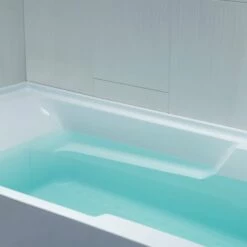 WOODBRIDGE 60" Acrylic Rectangular Alcove Soaking Bathtub In White With Right Drain, Brushed Nickel Pop-Up Drain Included BA6032R -Woodbridgebath Shop 20230705153616W5OMVZV1 thumb 600x600