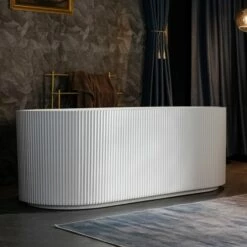 WOODBRIDGE 67" L X 31-1/2" W Freestanding Contemporary Soaking Bathtub With Chrome Pop-Up Drain Drain And Overflow Option, White, BTA1526+C-Drain &O -Woodbridgebath Shop 20230706172137W5OMVZV1 thumb 600x600