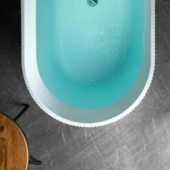 WOODBRIDGE 67" L X 31-1/2" W Freestanding Contemporary Soaking Bathtub With Chrome Pop-Up Drain Drain And Overflow Option, White, BTA1526+C-Drain &O -Woodbridgebath Shop 20230706172151W5OMVZV1 thumb 600x600